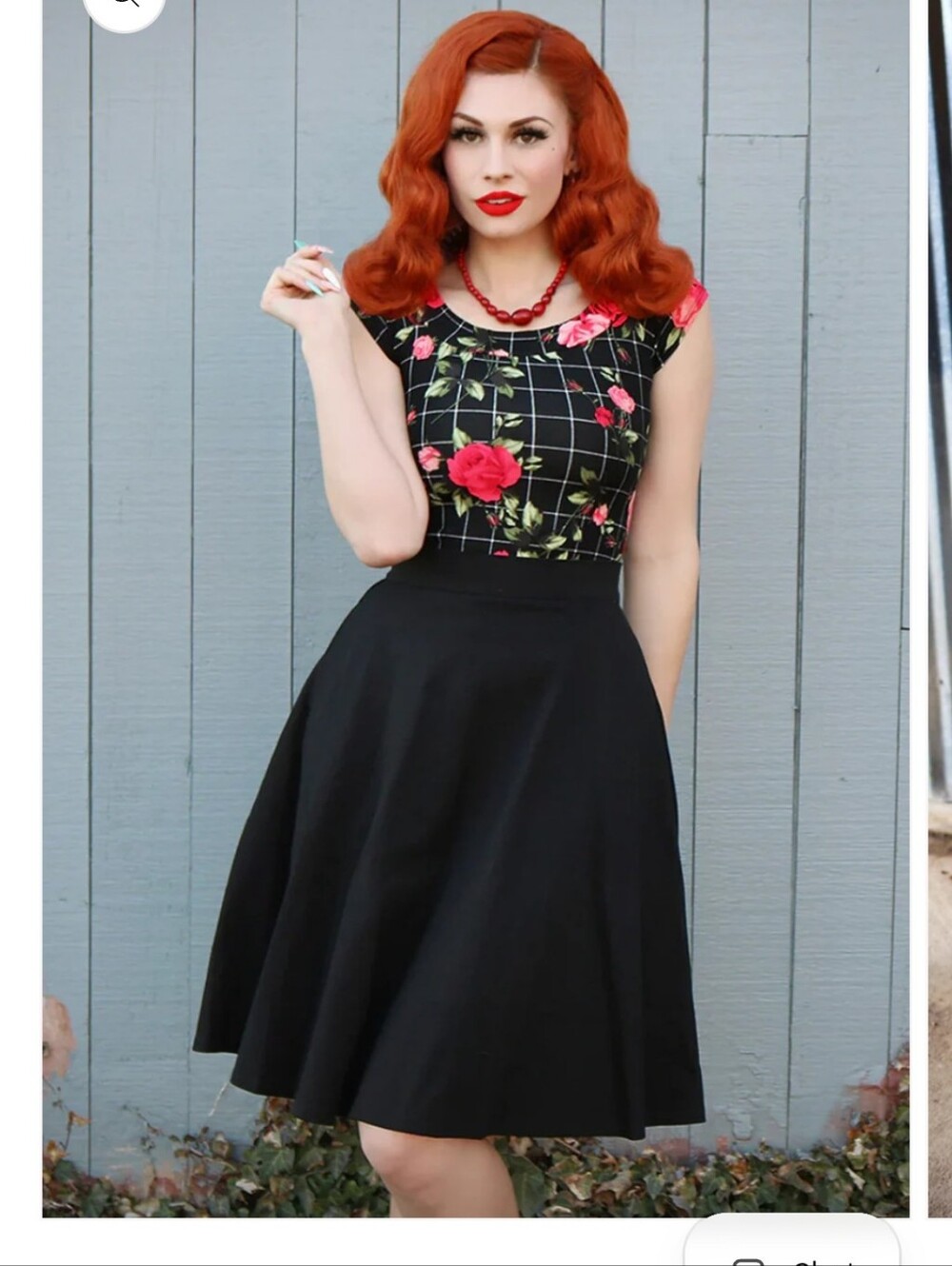 Retrolicious Charlotte Skirt in Black